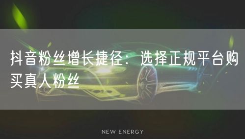 抖音粉丝增长捷径：选择正规平台购买真人粉丝