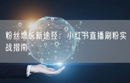 粉丝增长新途径：小红书直播刷粉实战指南