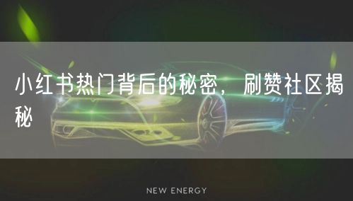 小红书热门背后的秘密，刷赞社区揭秘