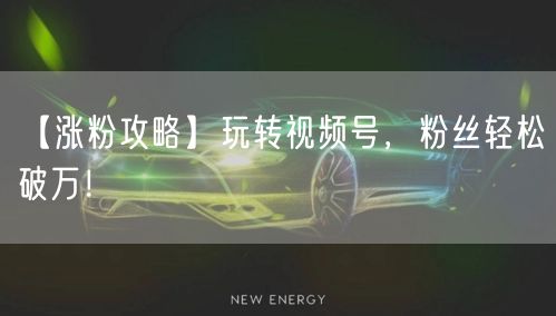 【涨粉攻略】玩转视频号，粉丝轻松破万！