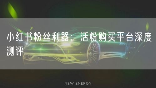 小红书粉丝利器：活粉购买平台深度测评