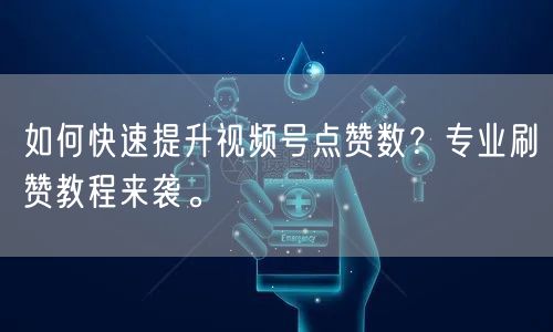 如何快速提升视频号点赞数？专业刷赞教程来袭。