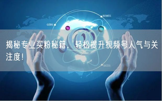 揭秘专业买粉秘籍，轻松提升视频号人气与关注度！