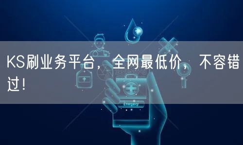 KS刷业务平台，全网最低价，不容错过！
