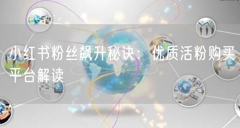 小红书粉丝飙升秘诀：优质活粉购买平台解读