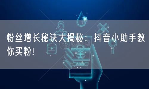 粉丝增长秘诀大揭秘：抖音小助手教你买粉!