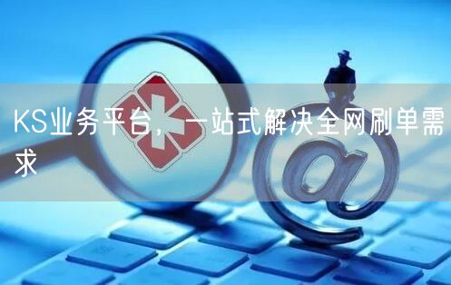 KS业务平台，一站式解决全网刷单需求