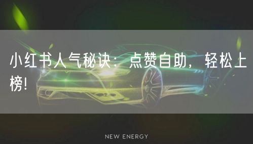 小红书人气秘诀：点赞自助，轻松上榜!