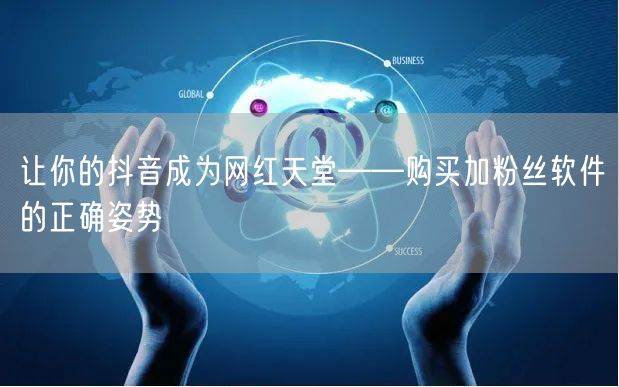 让你的抖音成为网红天堂——购买加粉丝软件的正确姿势