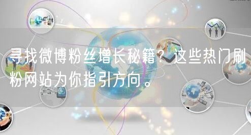寻找微博粉丝增长秘籍？这些热门刷粉网站为你指引方向。
