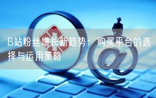 B站粉丝增长新趋势：购买平台的选择与运用