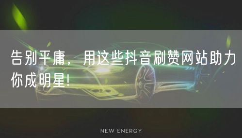 告别平庸，用这些抖音刷赞网站助力你成明星!