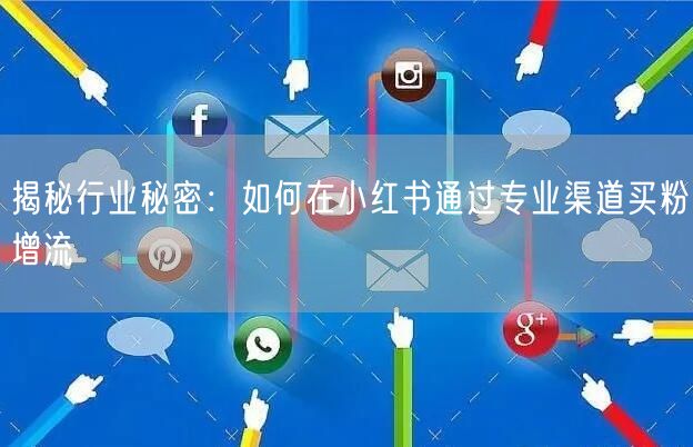 揭秘行业秘密：如何在小红书通过专业渠道买粉增流