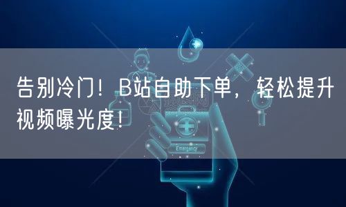 告别冷门！B站自助下单，轻松提升视频曝光度！