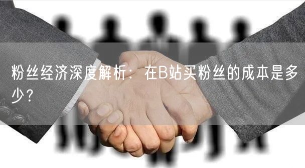 粉丝经济深度解析：在B站买粉丝的成本是多少？