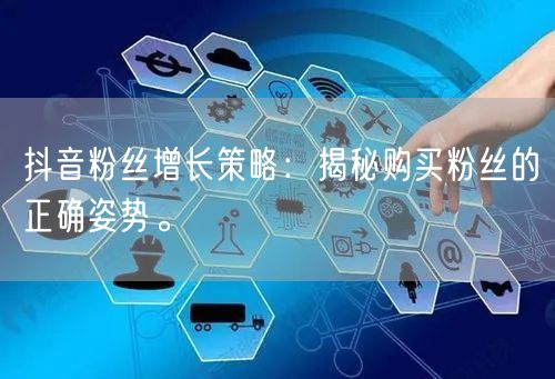 抖音粉丝增长策略：揭秘购买粉丝的正确姿势。
