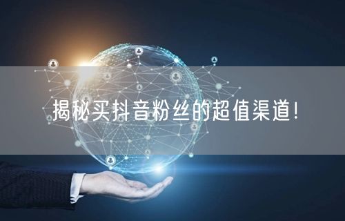 揭秘买抖音粉丝的超值渠道!